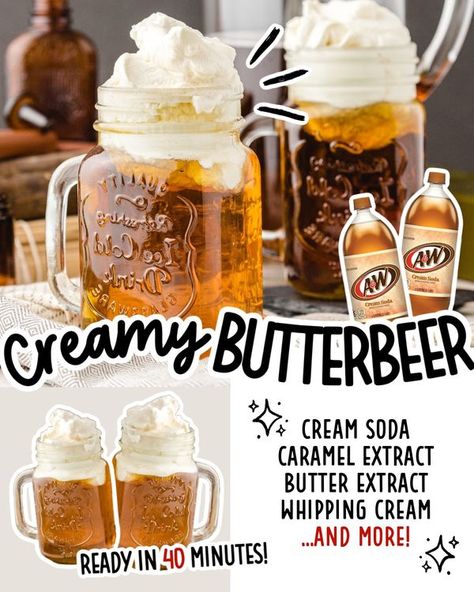 Princess Pinky Girl Princess Pinky Girl Recipes, Butterbeer Recipe, Princess Pinky Girl, Pinky Girl, Butter Extract, Recipe Girl, Cream Soda, Whipped Cream, Caramel