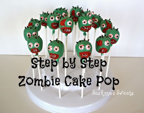 Zombie Cakes For Kids, Zombie Cake Pops, Zombie Cakes, Zombie Cake, Cake Pop Designs, Pop Ideas, Cute Zombie, Zombie Party, Pop Cans