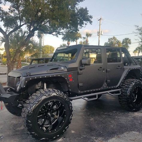 Amazing Awesome Jeeps - Stealth Jeep - Jeep Baby, Badass Jeep, Custom Jeep Wrangler, Jeep Mods, Black Jeep, Lifted Jeep, Dream Cars Jeep, Custom Jeep, Offroad Jeep