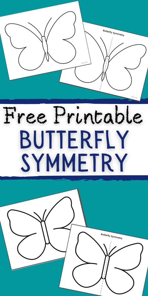 symmetry butterfly painting with free printable butterfly templates Butterfly Painting Kindergarten, Arts And Crafts Butterfly, Spring Paint Crafts For Kids, Bug Art Kindergarten, Build A Butterfly Printable, Kindergarten Spring Crafts Easy, Life Of A Butterfly Preschool, Symmetry In Art, Pre K Butterfly Crafts