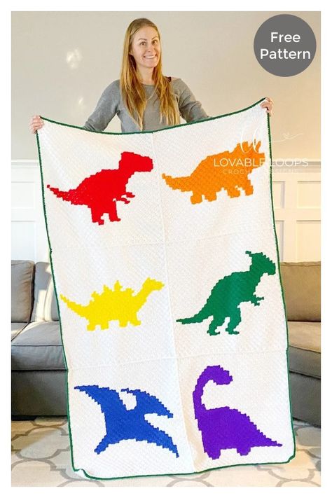 7 Dinosaur Blanket Crochet Patterns - Page 2 of 2 Dinosaur Baby Blanket Crochet, Dinosaur Blanket Crochet, Puff Blanket, Dinosaur Baby Blanket, Dinosaur Blanket, Crochet Dinosaur, Crochet Stuff, Blanket Crochet, Afghan Crochet Patterns