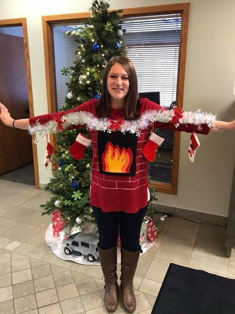 Christmas Fancy Dress Ideas Women, Christmas Fancy Dress Ideas, Ugly Christmas Sweater Outfit, Xmas Crochet, Fancy Dress Ideas, Christmas Sweater Outfits, Christmas Fancy Dress, Christmas Dresses, Ugly Christmas Sweater Party