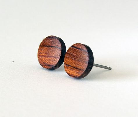 Wood studs wood earrings mens earrings wooden stud by HouseofShiba Earrings Mens, Mens Earrings, Wood Stud Earrings, Earrings Men, Men's Earrings, Wood Earrings Stud, Earrings Wooden, Stud Earrings For Men, Bead Bar