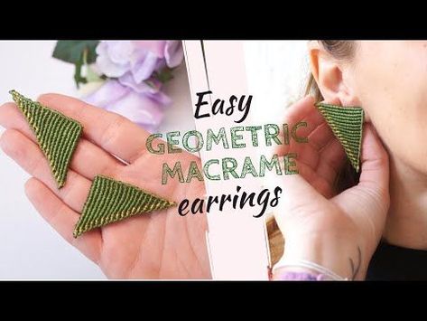 (9) Easy macrame earrings tutorial | Geometric stud earrings | DIY stud earrings new macrame design… in 2022 | Macrame earrings, Macrame earrings tutorial, Earring tutorial Macrame Stud Earrings, Easy Macrame Earrings, Diy Stud Earrings, Stud Earrings Diy, Boho Earrings Diy, Diy Earrings Studs, Geometric Macrame, Macrame Earrings Tutorial, Macrame Jewelry Tutorial