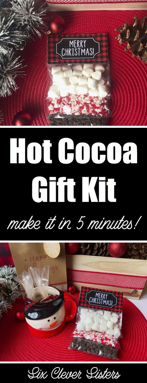 Diy Hot Cocoa Gift, Hot Cocoa Gift Ideas, Gifts To Teachers, Easy Diy Christmas Gift, Hot Cocoa Gift, Diy Hot Cocoa, Delivery Guy, Homemade Hot Cocoa, Best Friend Christmas Gifts