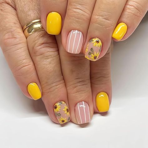 accessible via Amazon click the title   Natural Fit Stick on Nails Glue, Yellow Sunflower Acrylic Nail Tip, Spring Summer Nude Glossy Gel False Nail Kits, and Flower Press on Nails Short Square Fake Nails   #nails #summernails #springnails #nailsideas Nails Korean, Composition Techniques, Sunflower Nails, Nails Yellow, Short Fake Nails, Cute Summer Nails, Franklin Tn, Nails Gel, Yellow Nails