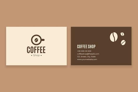 Free Vector | Free vector flat design coffee shop vertical business card Coffee Business Card Design, Cafe Visiting Card, Business Card Design Coffee, Coffee Business Card, Caffe Design, Coffee Branding Design, Coffee Shop Business Card, Korean Coffee Shop, Design Coffee Shop