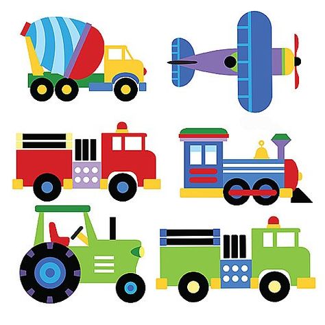 Wallies Peel and Stick Wall Art, OK Trains, Planes and Trucks Boys Room Mural, Boys Room Wall Decor, Transportation Birthday Party, Transportation Birthday, Stick Wall Art, Truck Pictures, Kids Training, Wall Decor Stickers, Kids Pillows