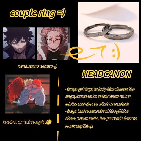 Headcanon Dabihawks Headcanons, Dabihawks Spicy, Hawks Headcanon, Dabi Headcanon, Character Group, Hot Wings, Best Series, Hysterically Funny, Anime Ships