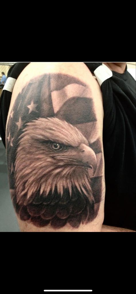 Freedom eagle tattoo flag American Flag Sleeve Tattoo, Eagle Tattoo, Sleeve Tattoo, New Tattoos, Sleeve Tattoos, American Flag, American Eagle, Flag, Tattoos