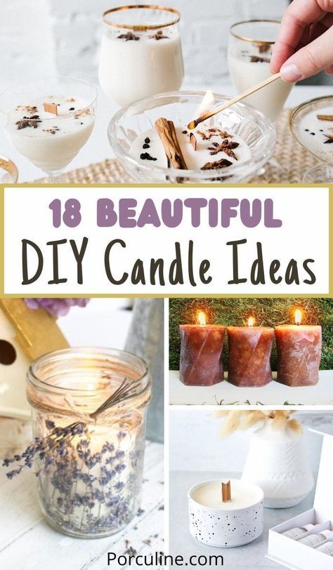 Best Diy Candle Scents, Fancy Candles Diy, Cute Homemade Candles, Candle Making Decoration, How To Make Diy Candles, Candle Toppers Diy, Unique Candles Diy, How To Make Your Own Candles, Diy Jar Candles