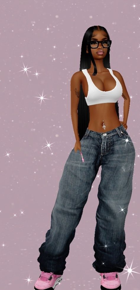 Imvu Y2k Outfits, Imvu Outfits Ideas Cute Baddie, Y2k Imvu Avi, Imvu Fits Y2k, Imvu Baddies Outfits, Imvu Grunge Outfits, Second Life Avatar Baddie, Cute Imvu Baddies, Y2k Girl