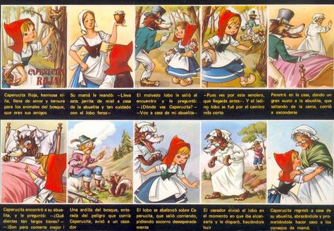 Caperucita roja by J.L.G. Mansino, Spain | by CardWishTree Wilma Flintstone, Red Ridding Hood, Grimm, Photo Sharing, Spain, Baseball Cards, Comics, Fictional Characters, Red