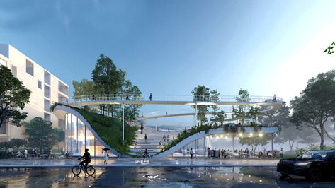 A Bauhaus Exhibition Center in Germany and a Rehabilitated UNESCO World Heritage Site in Tunisia: 8 Unbuilt Museums Submitted by the ArchDaily Community | ArchDaily Vienna House, Bauhaus Exhibition, Iranian Architecture, Earth Sheltered, Wings Art, Landscape And Urbanism, Landscape Features, Facade Architecture, Exhibition Space