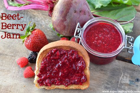 Beet Berry Jam. Recipe brought to you by SavingStar and SuperHealthyKids.com. Save money on your groceries and online shopping the smart and simple way with SavingStar.com! Berry Jam Recipe, Super Healthy Kids, Beet Recipes, Berry Jam, Hidden Veggies, Healthy Meals For Kids, Jam Recipes, Kid Friendly Meals, Healthy Kids