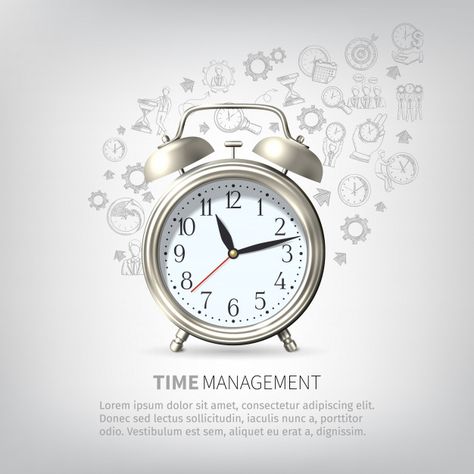 Time management poster Free Vector Time Management Poster, Management Poster, Clock Vector, Business Brochure Design, Business Card Psd, Creative Brochure, Business Banner, Green Business, Flyer Poster