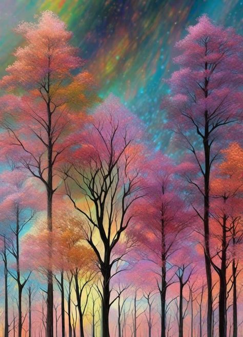 Sonia Lera Preston - Meteors and Northern Lights Sonia Lera Preston Painting, Autumn Leaves Art, Texture Abstract, Chalk Drawings, Buddhist Art, Dreamy Art, Leaf Art, Simple Art, Canvas Art Painting