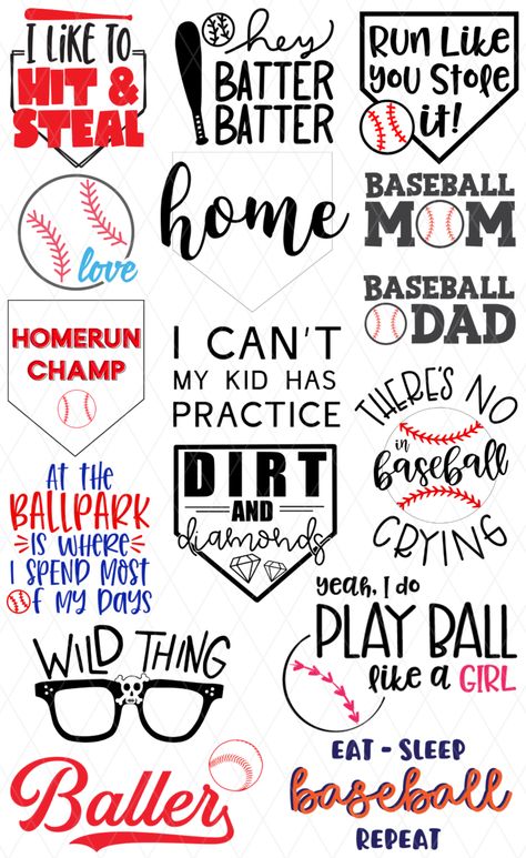 Svg Free Files For Cricut Shirts Women, Free Baseball Svg, Silhouette Stickers, Baseball Crafts, Softball Svg, Circuit Ideas, Free Silhouette, Cricut Tips, Baseball Party