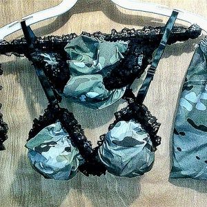 Woodland camo woman lace trim bra panty garter bag set | Etsy Camo Bra, Camo Jersey, Black And White Camo, Digital Camo, Woodland Camo, White Camo, Cami Set, Lingerie Sets, Snake Design