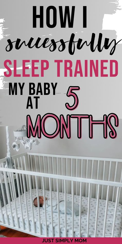 Sleep training can be the ultimate sanity-saving experience for a new mom. Get your baby sleeping through the night, or at least longer stretches day and night, with this simple method. It worked for us with by sleep training a 5 month old baby and it can work for you too. 5 Month Sleep Training, Sleep Training 5 Month Old, 5 Month Sleep Schedule, Gentle Sleep Training 6 Month Old, Sleep Training 6 Month Old, 5 Month Old Schedule, 5 Month Old Sleep, 9 Month Old Schedule, 6 Month Old Sleep