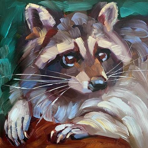 Animal Paintings Acrylic, Raccoon Art, Animal Artwork, Scary Art, Animals Artwork, Art Inspiration Painting, Wild Animal, Artist Websites, Sketchbook Art Inspiration