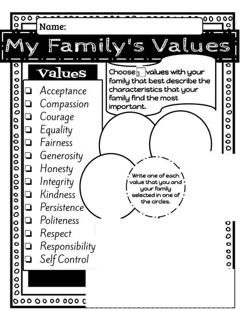 Values Clarification, Values Worksheet, Values Education, Family Values, Second Language, School Subjects, Self Control, Online Classes, The Classroom