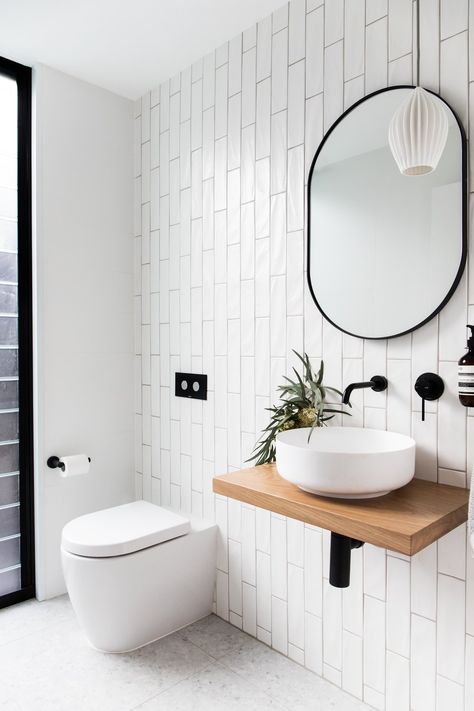 White metro tiles bathroom