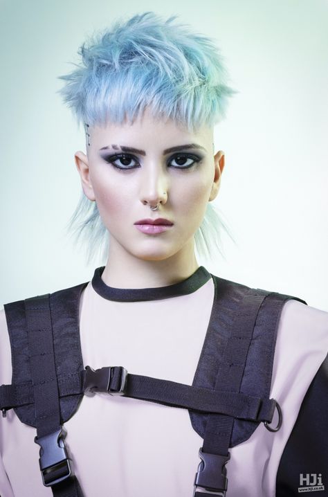 Spiky Mullet, Styled Hair, Avant Garde Hair, Avant Garde Makeup, Short Fringe, Women's Hairstyles, Hairstyle Gallery, Mullet Hairstyle, Creative Hairstyles