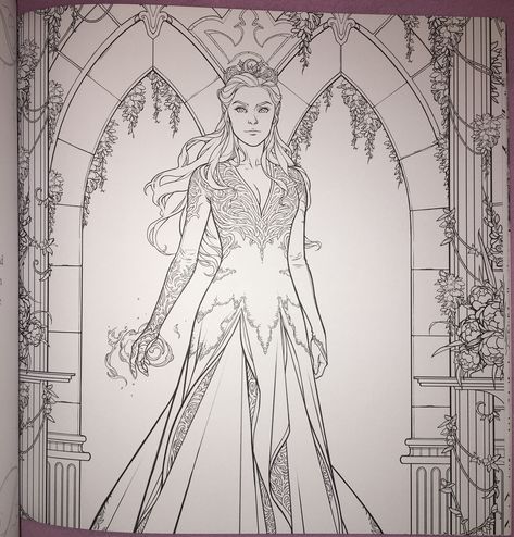 A Court Of Thorns And Roses Coloring Book, Acotar Drawings, Ever After High Coloring Pages, Saga Acotar, High Coloring Pages, Dragon Age Romance, Books Fanart, Fallout Fan Art, Feyre And Rhysand