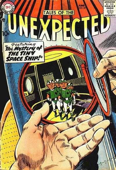 Tales of the Unexpected #26 (Issue) Tales Of The Unexpected, Dc Comics Series, Silver Age Comics, Sci Fi Comics, Dc Comic Books, Comics Story, Tiny Space, Silver Age, Story Arc