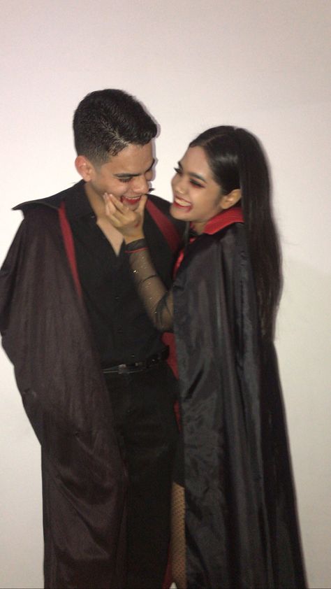 Couples Halloween Costume Vampire, Vampires Couple Costume, Witch And Vampire Couple Costume, Couple Halloween Costumes Vampire, Vampire Couple Costumes Halloween, Couples Vampire Costumes, Couple Vampire Costume, Vampire Couple Costume, Vampire Couple Costumes