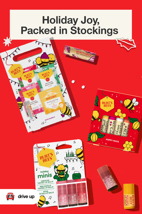 ‘Tis the season to pamper your loved ones with Burt’s Bees gift sets. From lip balms to skin care essentials, shop gift sets with holiday-themed packaging that are great for stocking stuffers. Order with Drive Up. Burt's Bees Red Dahlia, Big Bee, Rose Lip Balm, Target Gifts, Stocking Gifts, Holiday Gift Sets, Bee Gifts, Shop Gift, Tinted Lip Balm