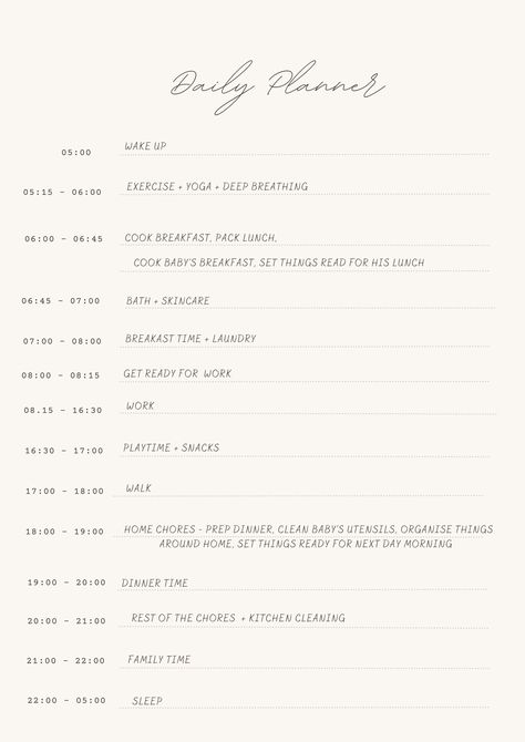 Timetable for a Working Mom Baby Breakfast, Baby Utensils, Mom Schedule, House Chores, Working Mums, Breakfast Set, Cooked Breakfast, Pack Lunch, Working Mom