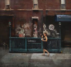 If It's Hip, It's Here (Archives): Artist Kim Cogan Captures The Quiet Side Of City Life With A Paintbrush. Kim Cogan, Art Matters, U Bahn, Gcse Art, Art And Culture, Plein Air Paintings, The Quiet, Painting Process, City Life