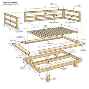 Build A Designer Day Bed - Australian Handyman Magazine Outdoor Daybed Diy, Diy Porch Swing Bed, Outdoor Design Ideas, Garden Day Bed, Diy Porch Swing, Diy Daybed, Outdoor Mattress, Porch Swing Bed, Swing Bed