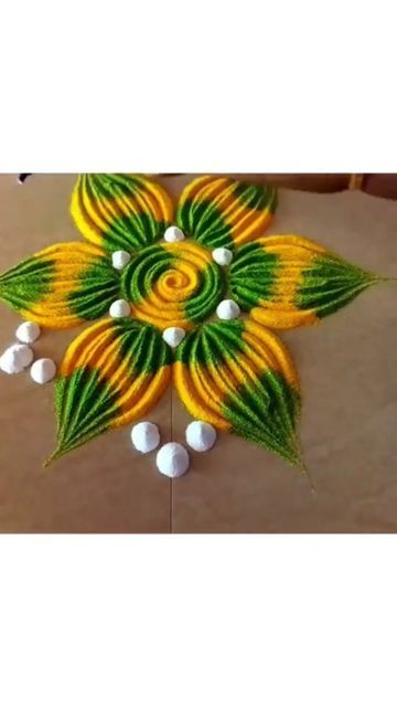 Small Pookalam, Pookalam Design Onam Easy, Rangoli Simple Design, 2023 Rangoli, Origami Butterfly Tutorial, Pookalam Design, Home Flower Decor, Very Easy Rangoli Designs, Diy Jar