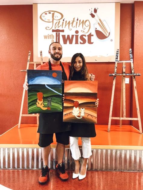 Date Night Ideas: Painting with a Twist - Dear Bliss by Jules Fun Date Night Ideas, Paint And Drink, Fun Date Ideas, Painting With A Twist, Something Creative, Drinking Wine, Good Dates, Date Night Ideas, Night Ideas