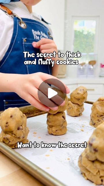 Dashiell (Dash) Hsu on Instagram: "Cookie Hack Alert! 🍪 I used to own bakeries (5 actually!) at one point in time way before I had Dash. Although those bakeries are no longer around I’m passing on all my cookie tips to Dash 😛 Stack up cookie dough in tall mounds to make them extra thick! What also helps - chilling your dough, and adding mix-ins like candies and nuts. Will you be trying this cookie hack? #dashbakesthegreats  . . . . #bakinghack #bakinghacks #cookietips #chocolatechipcookies #chocolatechipcookie #kidsbaker #bakingwithkids #kidsbaking #kidchef #kidchefs #kidsinthekitchen" Store Bought Cookie Dough Hacks, Cookie Dough Hacks, Cookie Tips, Kid Chef, Cookie Hacks, Buy Cookies, Baking With Kids, Baking Tips, Chocolate Chip Cookies