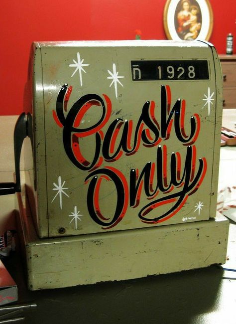 Old Cash Register, Pinstripe Designs, Window Lettering, Mary Kate Mcdevitt, Painting Lettering, Public Enemies, Sign Painting Lettering, Pinstripe Art, Hand Drawn Type