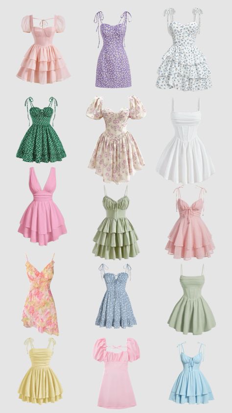 Cute dresses that I NEEEED Conformation Dresses, Cute Simple Dresses, Dance Dress Ideas, Cute Professional Outfits, Holiday Outfit Inspo, Coquette Clothes, Ivy Dress, Stylish Outfits Casual, Neat Casual Outfits