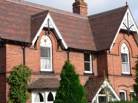 Victorian rectory Brown Profile, Clay Roof Tiles, Clay Roofs, Cedar Shingles, Building Roof, Victorian House, Clay Tiles, Roofing Contractors, Roof Tiles