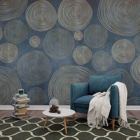 Living Room Wallpaper Texture, European Wallpaper, Navy Blue Wallpaper, Modern Wall Mural, Room Wallpaper Designs, Themed Kids Room, Neutral Wallpaper, Art Deco Wallpaper, Kids Room Wallpaper