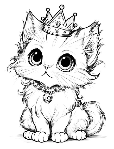 Kittens Coloring, Our Mindful Life, Spiderman Coloring, Farm Animal Coloring Pages, Cat Coloring, Cat Coloring Book, Unicorn Coloring, Kids Animals, Kitty Coloring