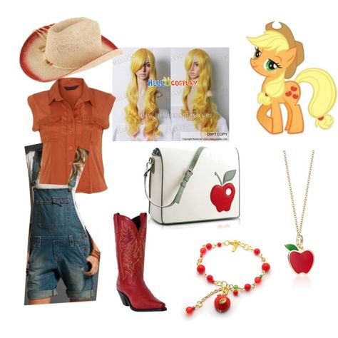 Comic con Apple Jack Inspired Outfits, Applejack Outfit Ideas, Apple Jack Costume, Apple Jack Cosplay, Apple Jack Outfit, Adventure Time Clothes, Mlp Party, Pony Costume, Holloween Costumes