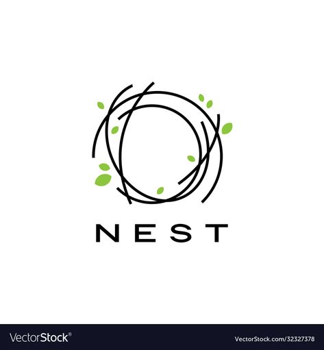 Nest Logo, Logo School, Nest Ideas, Logo Home, Vector Icons Illustration, Logo Icon, Bird Nest, Home Store, Logo Icons