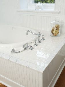 Tile Around Bathtub, Tub Surround Ideas, Tile Tub, Big Bathtub, Tub Deck, Bathtub Surround, Bathtub Tile, Attic Bathroom, Victorian Bathroom