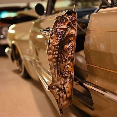 Drift Truck, Lion Art Tattoo, Kustom Paint, Car Paint Jobs, Lowrider Art, Custom Cars Paint, Custom Airbrushing, Truck Paint, Lowrider Cars