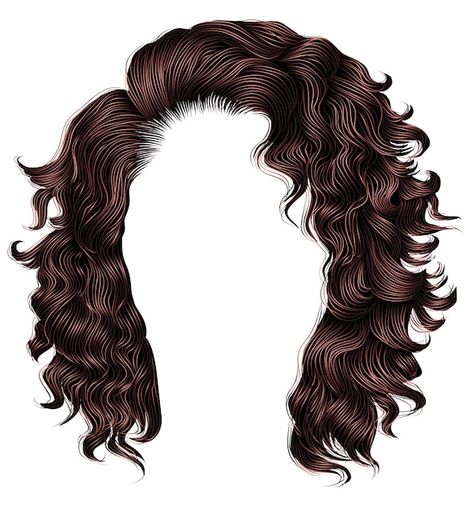 3d Braids, Curly Hair Vector, Princess Curls, Hair Template, Curly Long Hair, Photoshop Hair, Hair Vector, Hair Clipart, Curly Hair Drawing