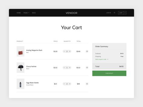 Shopping Cart by Jenia Stratila Shoping Cart, Ecommerce Ui Design, Unique Website Design, Card Ui, Ecommerce Web Design, Ui Design Website, Ecommerce Design, Website Design Layout, Portfolio Web Design