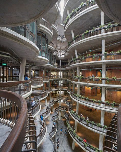 Nanyang technological university (NTU), Singapore  56 classrooms without a single corner Heatherwick Studio, Nanyang Technological University, Singapore Architecture, Architecture Cool, Thomas Heatherwick, Architecture Wallpaper, Tadao Ando, Organic Architecture, Glass Pieces